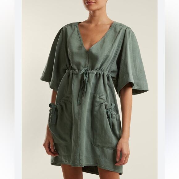 ISABEL MARANT ETOILE KHAKI NEW FLOU WENDELL DRESS Size 36 4 - Picture 1 of 9